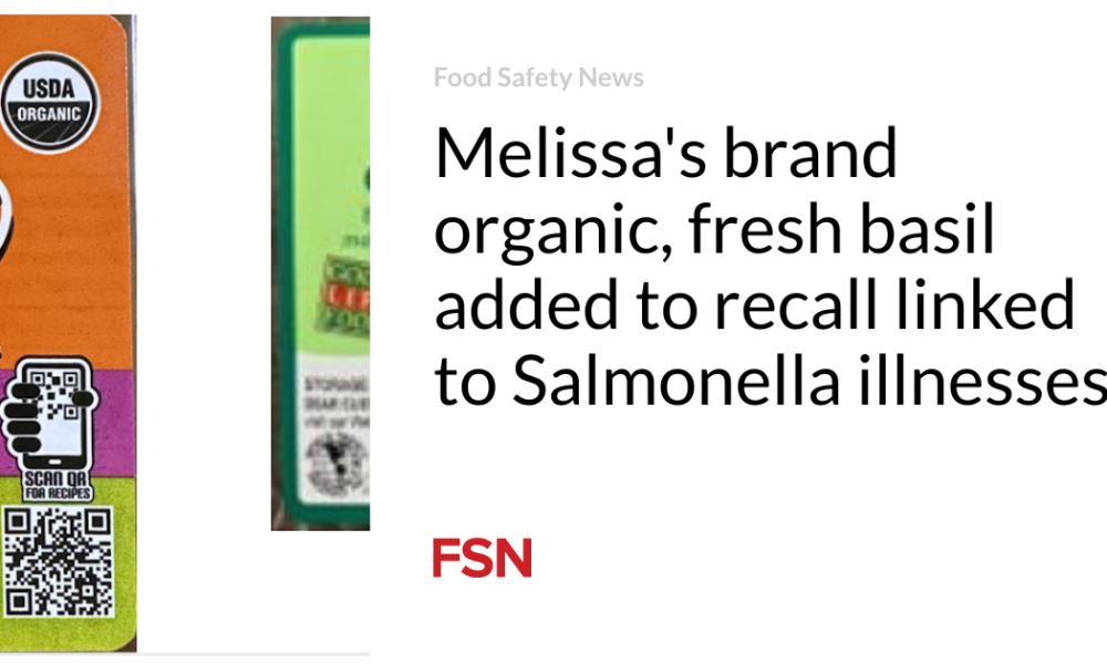 Added Melissa's Organic Fresh Basil as a reminder of Salmonella illnesses