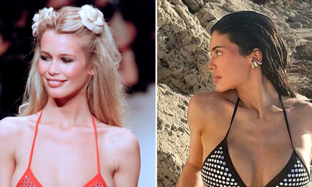 Claudia Schiffer modeled the same bikini as Kylie Jenner in 1994
