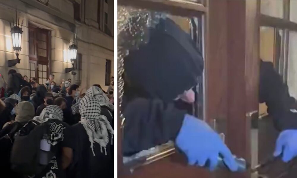 Pro-Palestinian protesters from Columbia University take over the campus building