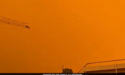 The sky above Greece turns 'apocalyptic' orange due to the dust storm in the Sahara