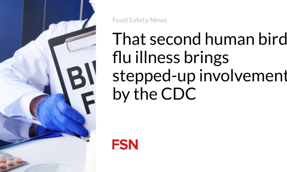 This second human avian flu illness brings increased CDC involvement