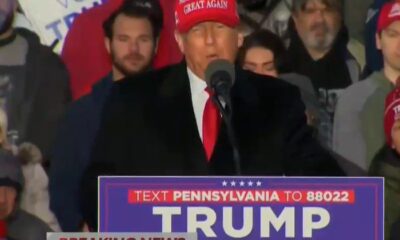 Trump speaks at a rally in Pennsylvania.