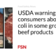 USDA warns consumers about E. coli in some ground beef products