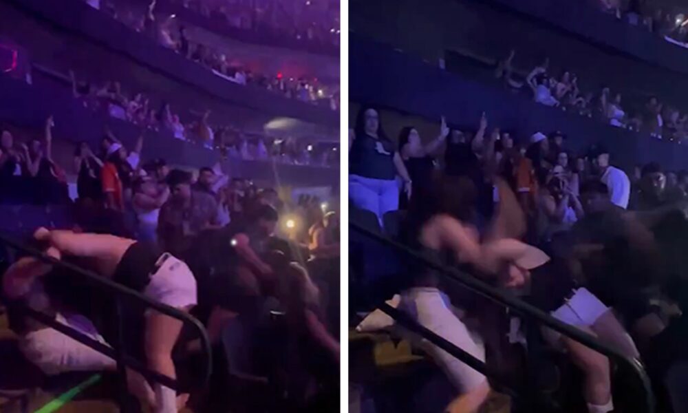 All-out brawl at the Bad Bunny concert in Texas