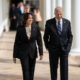 President Joe Biden and Vice President Kamala Harris walk along the Colonnade after Biden's remarks on the recent terrorist attacks in Israel, Tuesday, October 10, 2023, at the White House. (Official White House Photo by Lawrence Jackson)