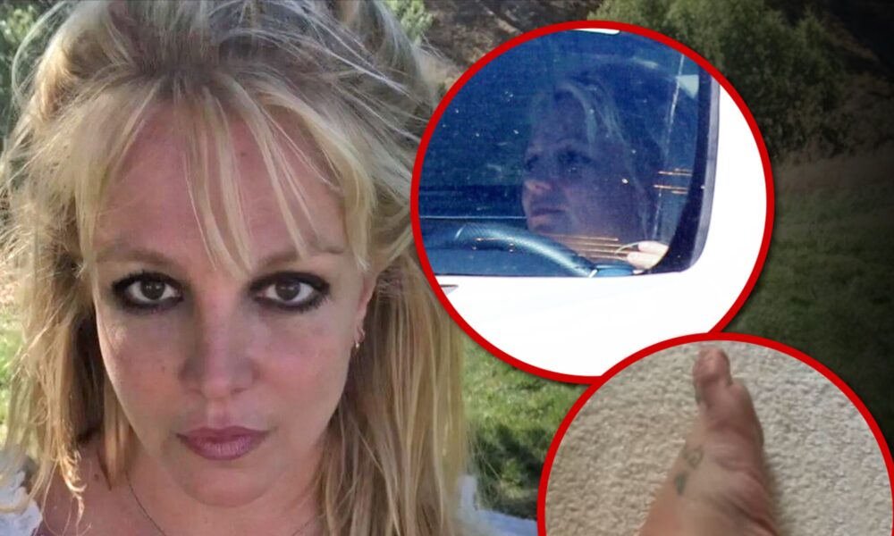 Britney Spears rides with seriously injured foot, BF Paul Soliz with her