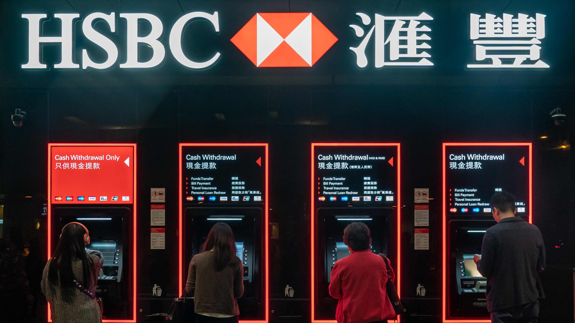 HSBC shares are falling on reports that top shareholder Ping An could sell shares