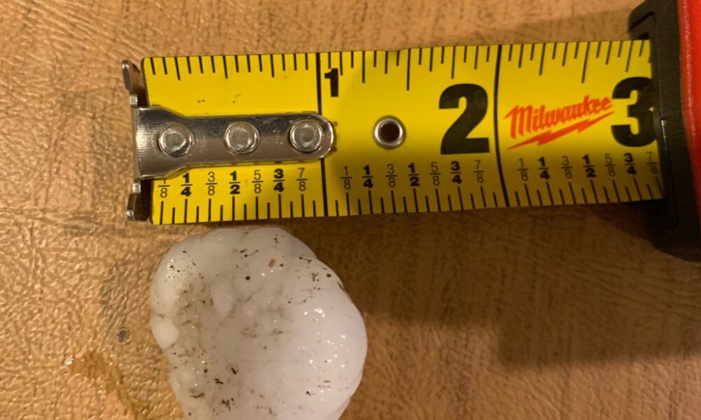 Large hail will fall in the Denver metro Thursday evening, with more hail possible on Friday