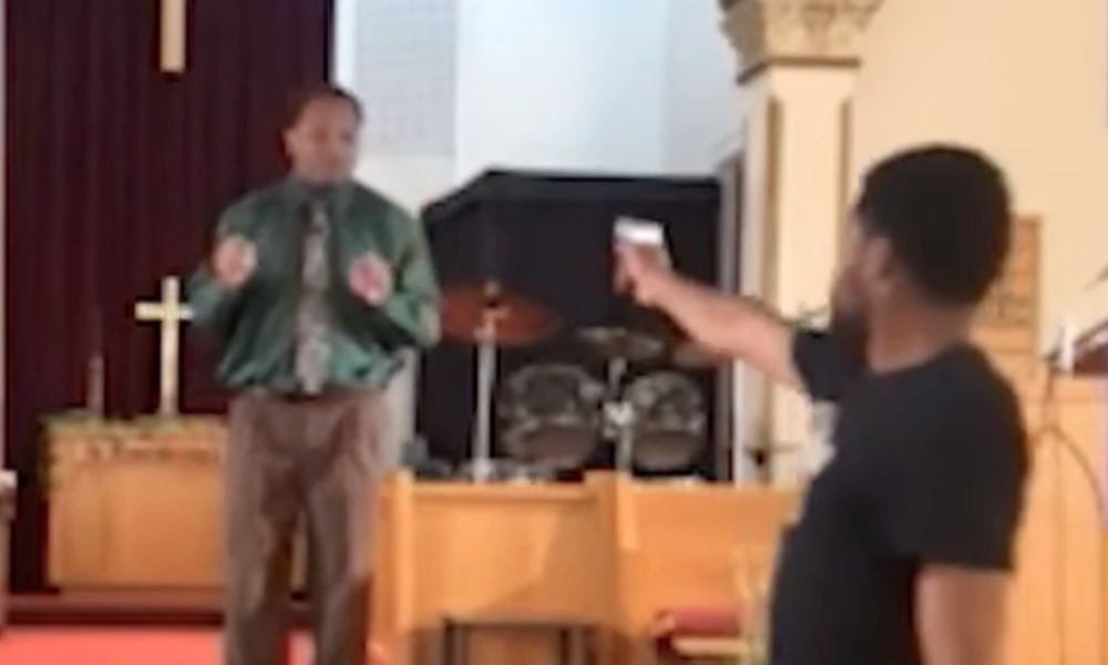 Man tries to shoot preacher during church service