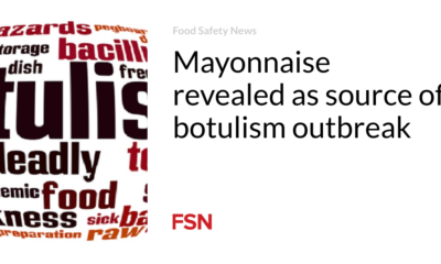 Mayonnaise appears to be a source of botulism outbreak