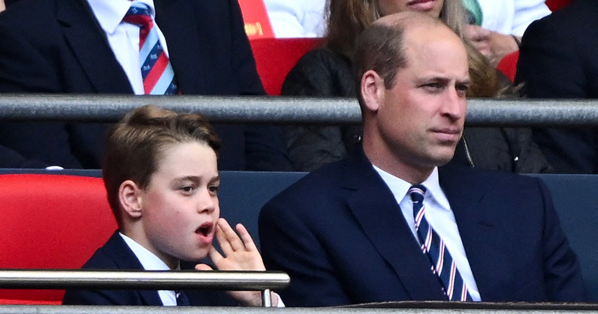 Prince William and Prince George attend England's final FA Cup match