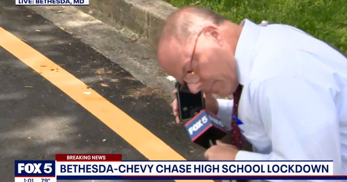 Reporter reports on school closure while son is still in custody