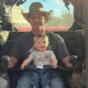 Rodeo Star's three-year-old son wakes up after driving a toy tractor into the river