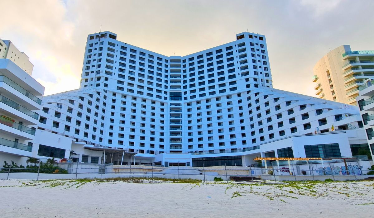 What's The Story Behind This Giant Abandoned Resort Haunting Cancun Beach?