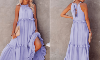 You will look anything but boring in this multi-layered summer dress