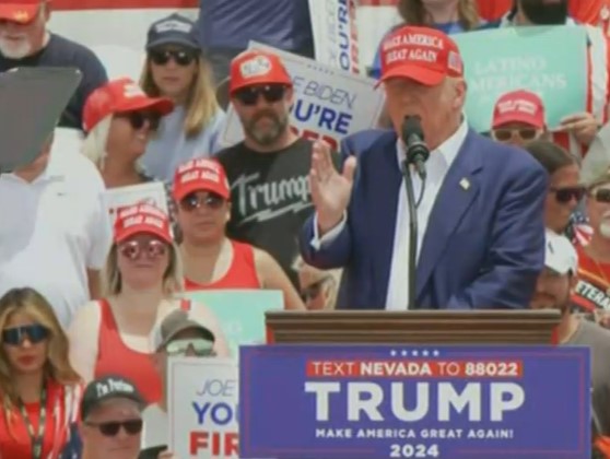 Trump speaks at his Las Vegas rally.