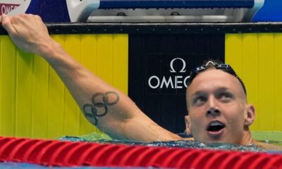 Caeleb Dressel wins first individual race at swimming tests