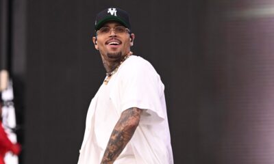 Chris Brown rescued after getting stuck in the air during a concert