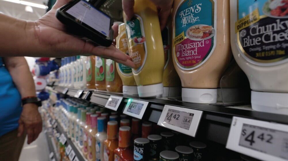Digital price tags can change the cost of groceries six times per minute