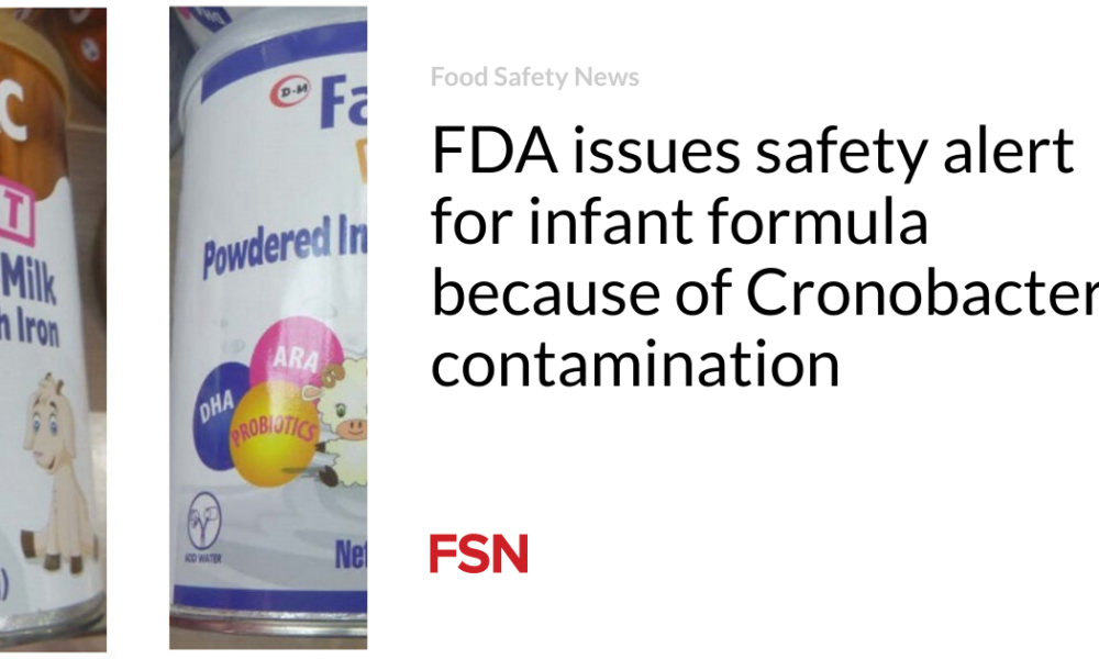 FDA issues safety warning for infant formula due to Cronobacter contamination