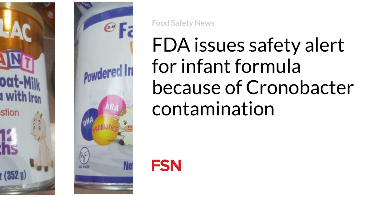 FDA issues safety warning for infant formula due to Cronobacter contamination