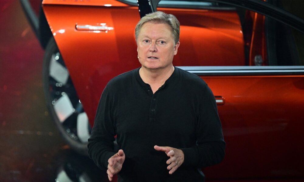 Fisker CEO Henrik Fisker speaks during their inaugural "Product Vision Day" in Huntington Beach, California, on August 3, 2023. (Photo by FREDERIC J. BROWN/AFP via Getty Images)