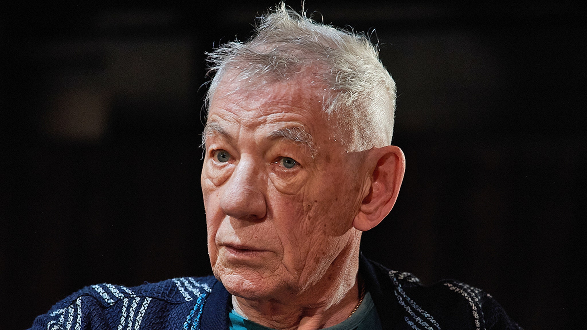 Ian McKellen admitted to hospital after falling off stage during a performance in London