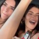Kylie and Kendall Jenner sing Billie Eilish and drink beer together in the car
