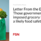 Letter from the editor: Those government-mandated shopping bags are likely a food safety hazard