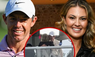 Rory McIlroy hugged Amanda Balionis after the Canadian open interview, extra smiley
