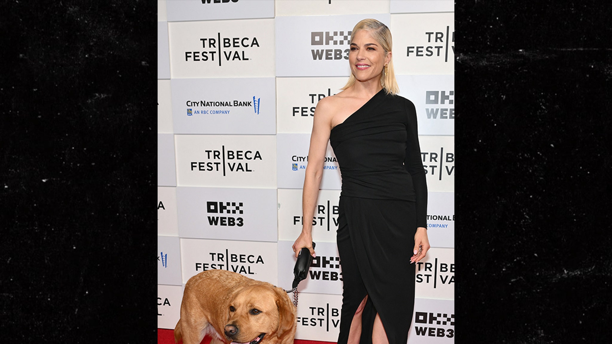 Selma Blair dazzles with her service dog at the Tribeca Film Festival