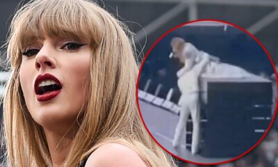 Taylor Swift gets stuck on platform during concert in Dublin, dancer assists