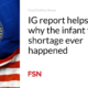The IG report helps explain why the infant formula shortage ever happened