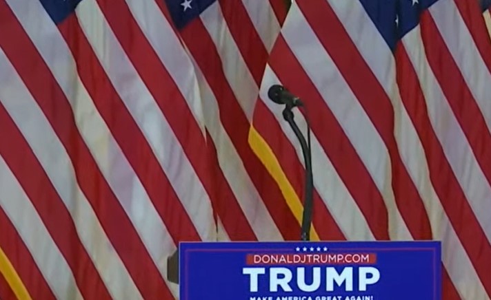 Trump press conference podium