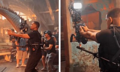 Will Smith wields the gun and the camera at the same time behind the scenes in 'Bad Boys 4'