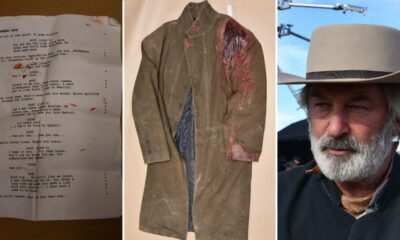 Bloodstained clothing, script used in fatal 'rust' shots