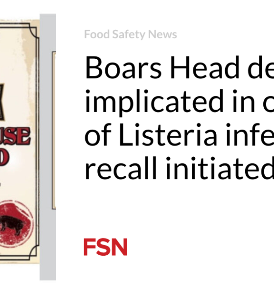Boars Head deli meat implicated in Listeria infection outbreak;  recall initiated