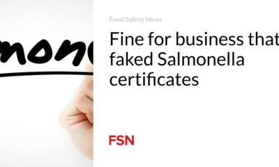 Fine for companies that falsified Salmonella certificates