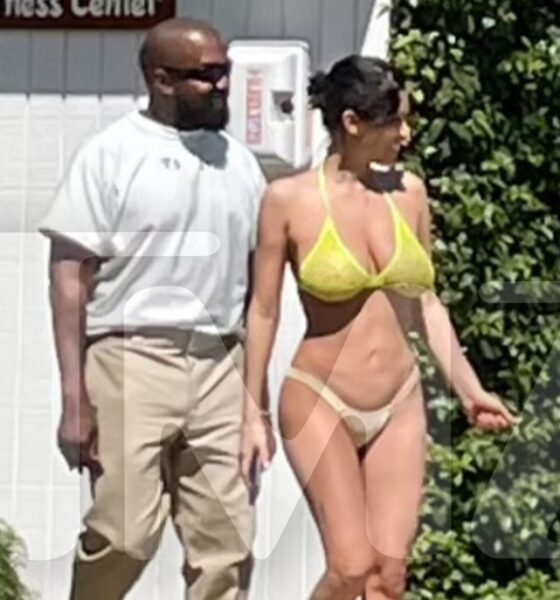 Kanye West and Bianca Censori show up at the pool in Santa Barbara