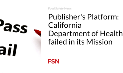Publisher's Platform: California Department of Health failed in its mission