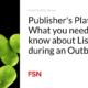 Publisher's Platform: What you need to know about Listeria during an Outbreak