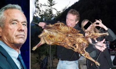 RFK Jr.  charged with animal cruelty for posing with roasted remains of a dog
