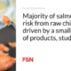Research shows that most of the risk of salmonellosis in raw chicken is caused by a small portion of the products