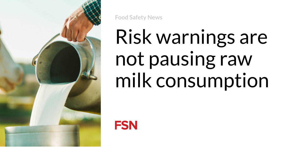 Risk warnings do not stop raw milk consumption
