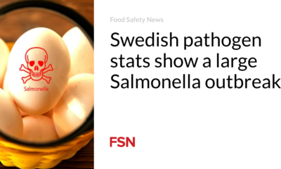 Swedish pathogen statistics show a major outbreak of Salmonella