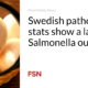 Swedish pathogen statistics show a major outbreak of Salmonella