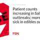 The number of patients increases during Salmonella outbreaks;  more also sick when there is an outbreak of edibles