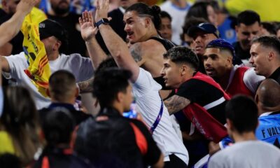 Uruguay's Darwin Nunez and other players fight fans after heated Copa America semi-final loss in Charlotte