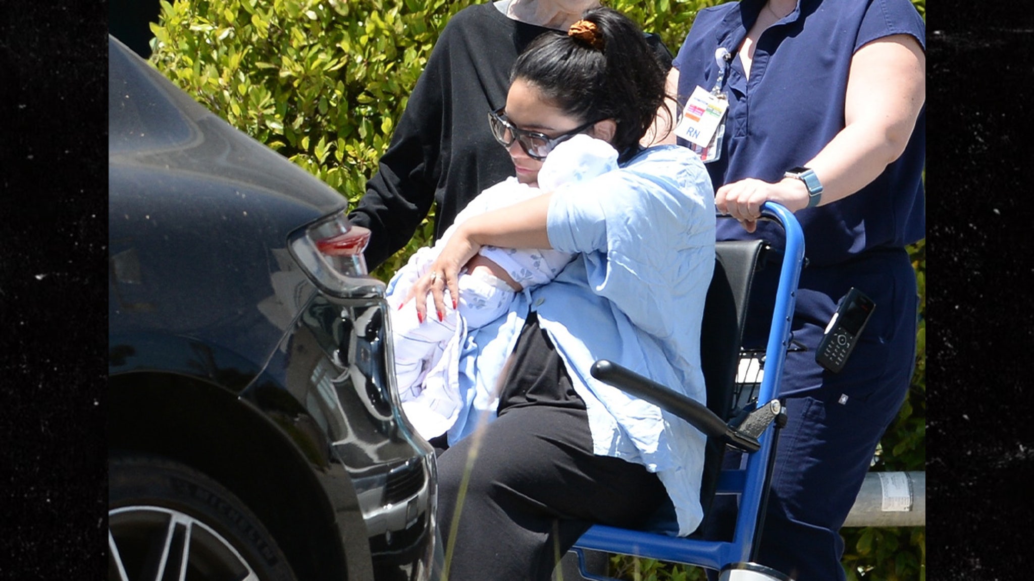 Vanessa Hudgens gives birth and leaves the hospital with her first baby
