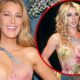 Blake Lively channels Britney Spears at movie premiere with Versace dress